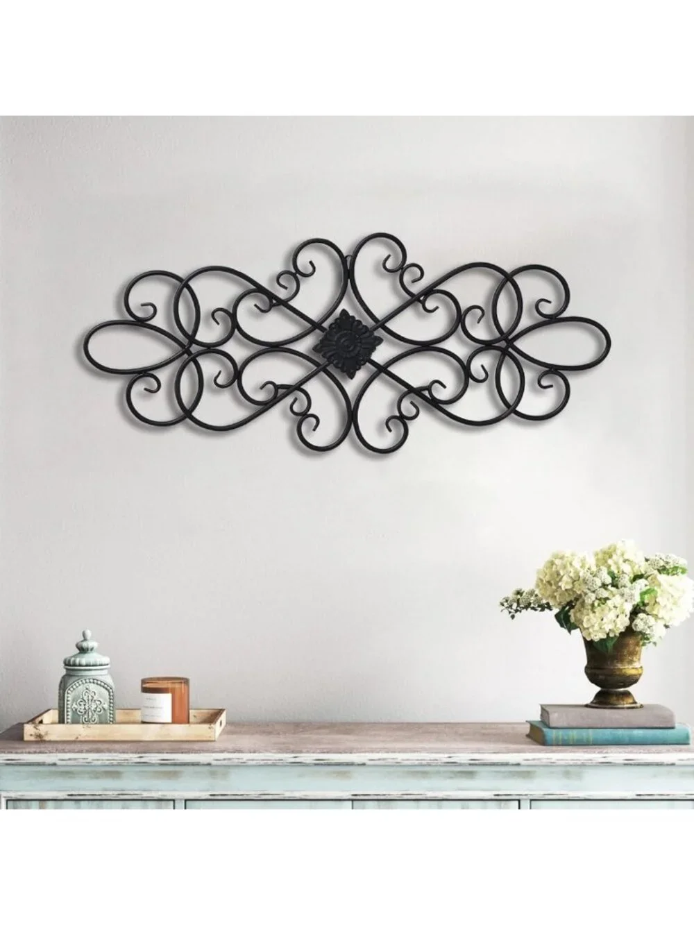 Elegant Black Wrought Iron Wall Art | 32